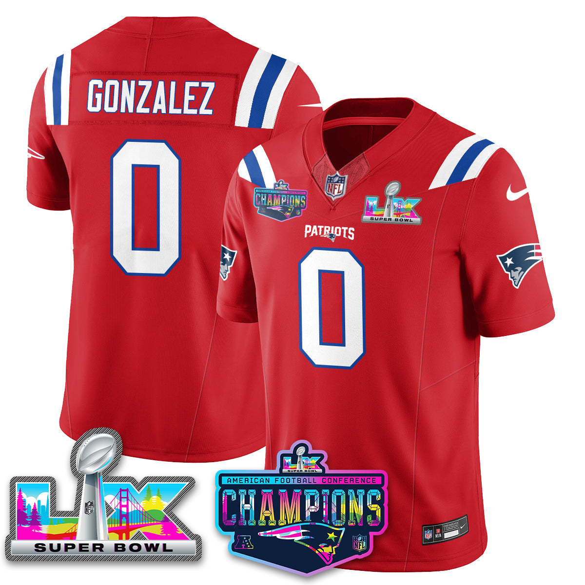NE 2025 Vapor Jersey - AFC Champions Limited Patch
