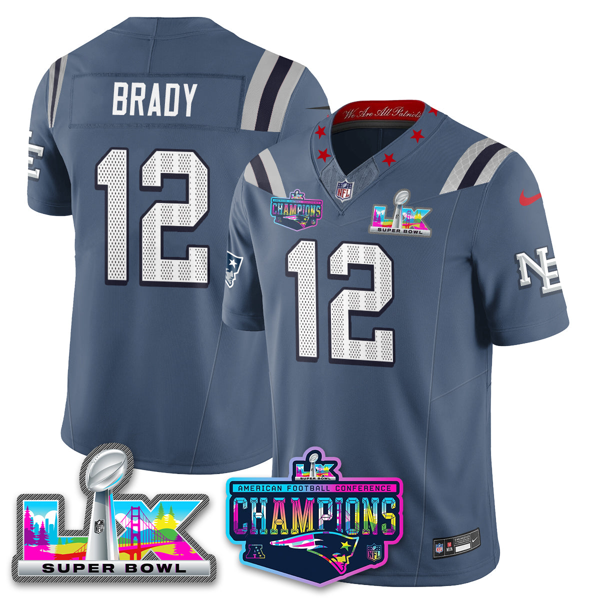 NE 2025 Vapor Jersey - AFC Champions Limited Patch