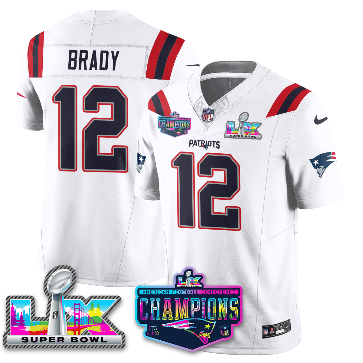 NE 2025 Vapor Jersey - AFC Champions Limited Patch