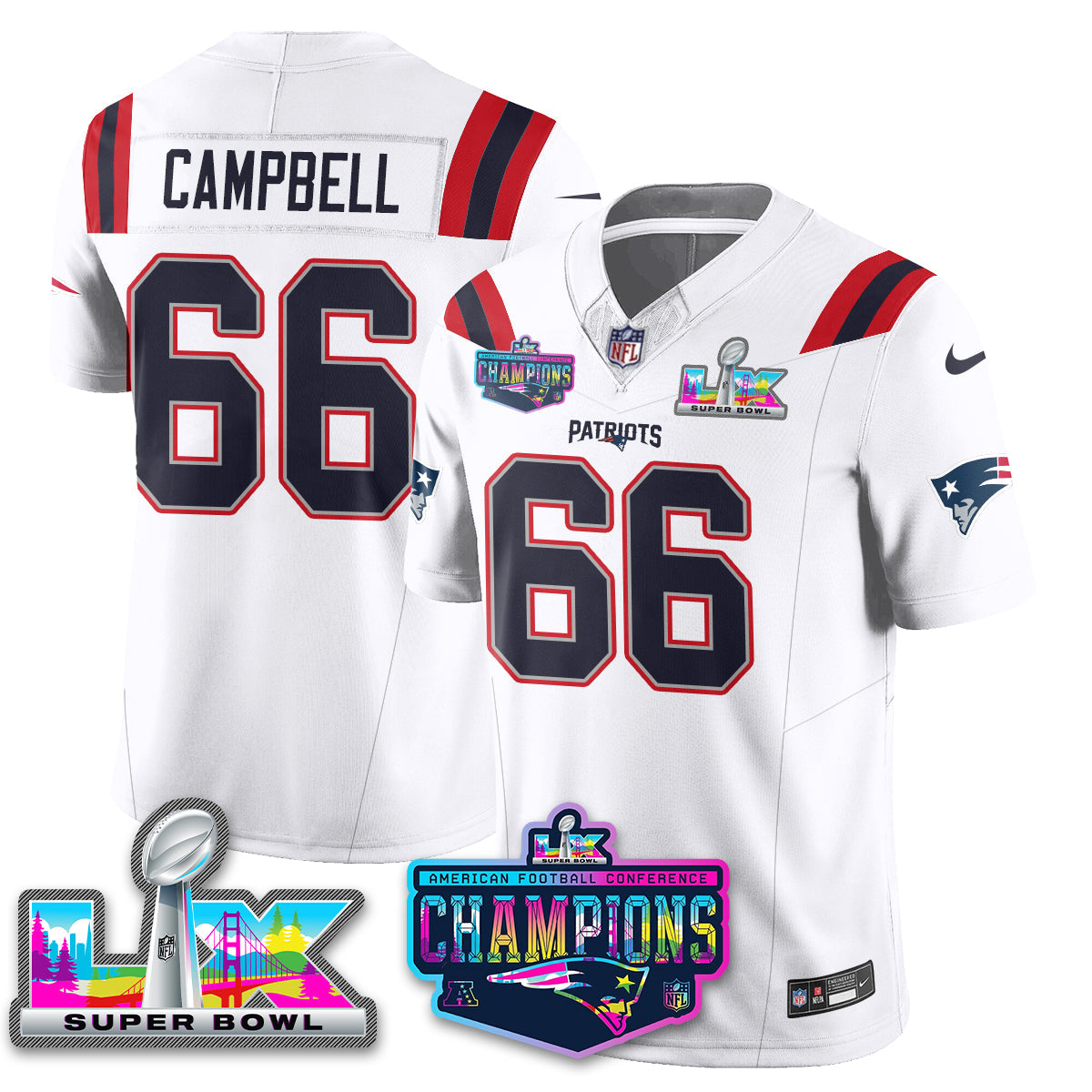 NE 2025 Vapor Jersey - AFC Champions Limited Patch