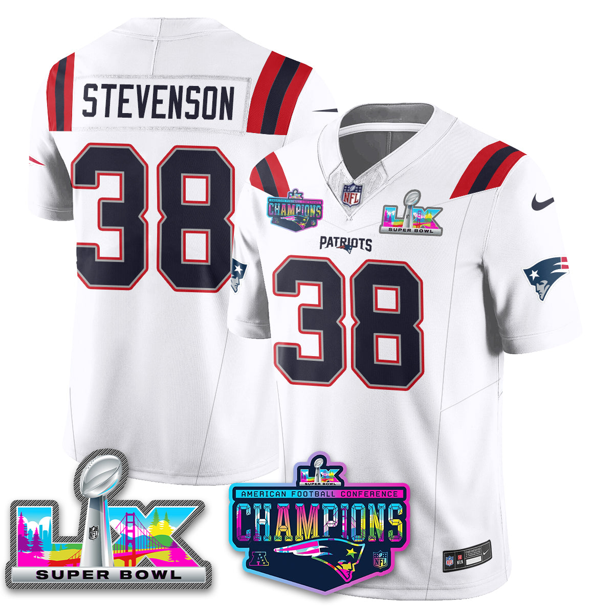 NE 2025 Vapor Jersey - AFC Champions Limited Patch