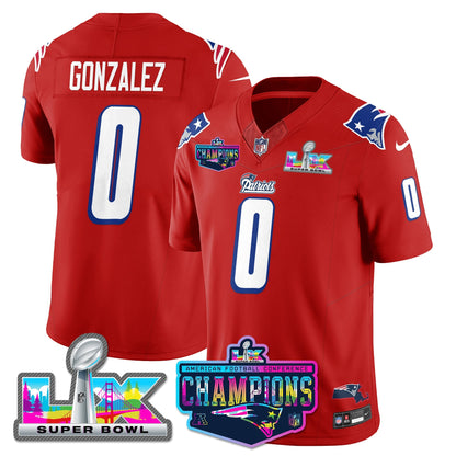 NE 1996 Throwback Limited Vapor Jersey - 2025 AFC Champions Limited Patch - All Stitched