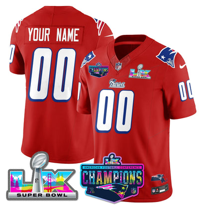Custom NE 1996 Throwback Limited Vapor Jersey - 2025 AFC Champions Limited Patch