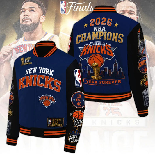 NYK 2026 Basketball  Finals Champions Limited Edition Varsity Jacket V3- Printed