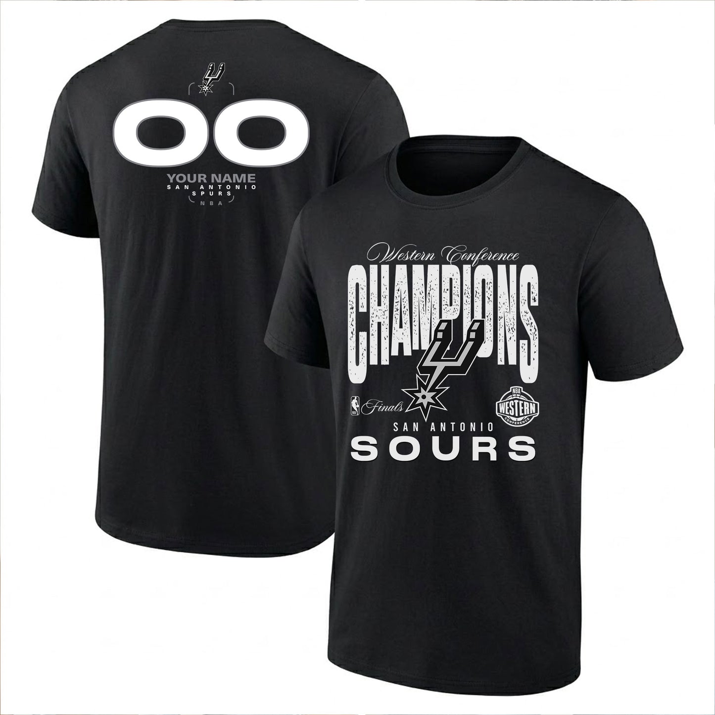 SAS 2026 NBA Western Conference Champions Custom Printed T-Shirt