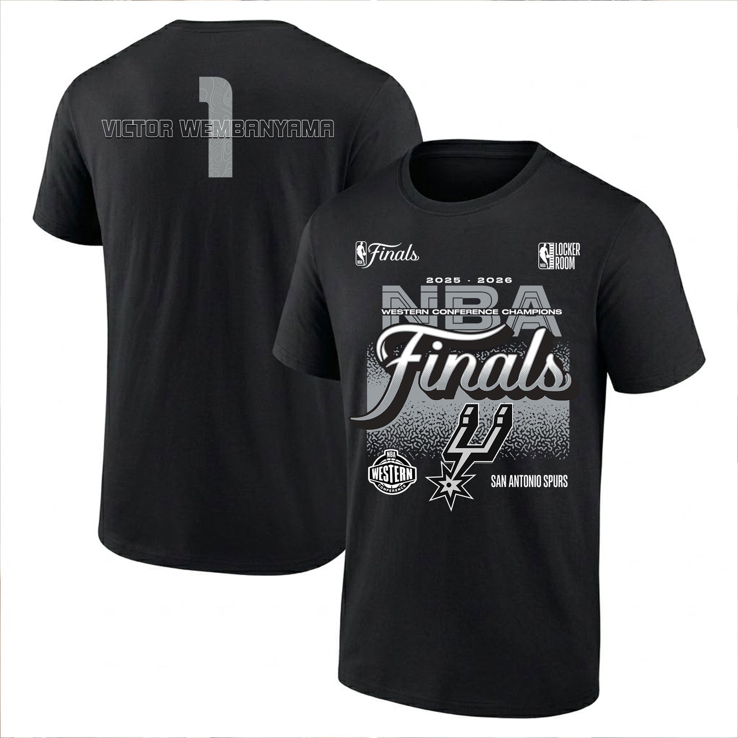 SAS 2026 NBA Western Conference Champions Printed T-Shirt V3