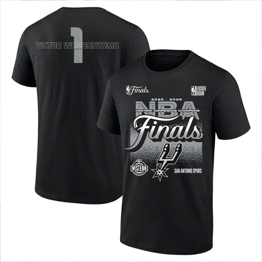 SAS 2026 Basketball  Western Conference Champions Printed T-Shirt V3