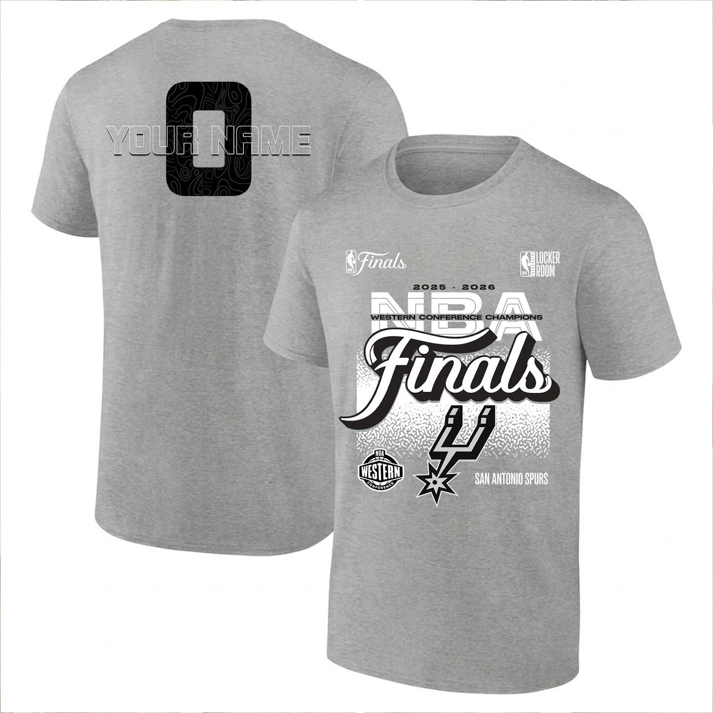 SAS 2026 NBA Western Conference Champions Custom Printed T-Shirt V3