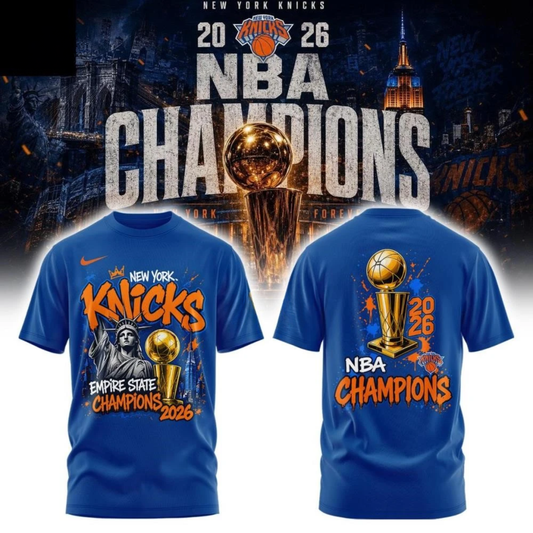 NYK 2026 Basketball Champions Two Sides Printed T-Shirt V4