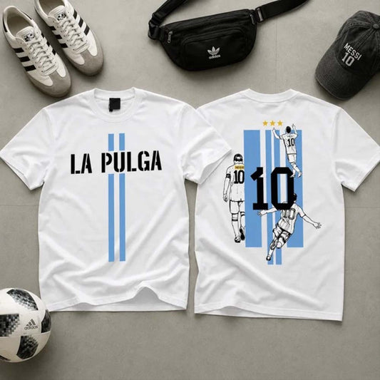 M10 Argentina Soccer World Cup 2026 Two Side T-Shirt