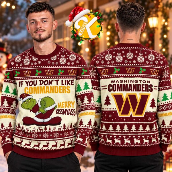 Washington Commanders Christmas Gift Ugly Sweater - Printed