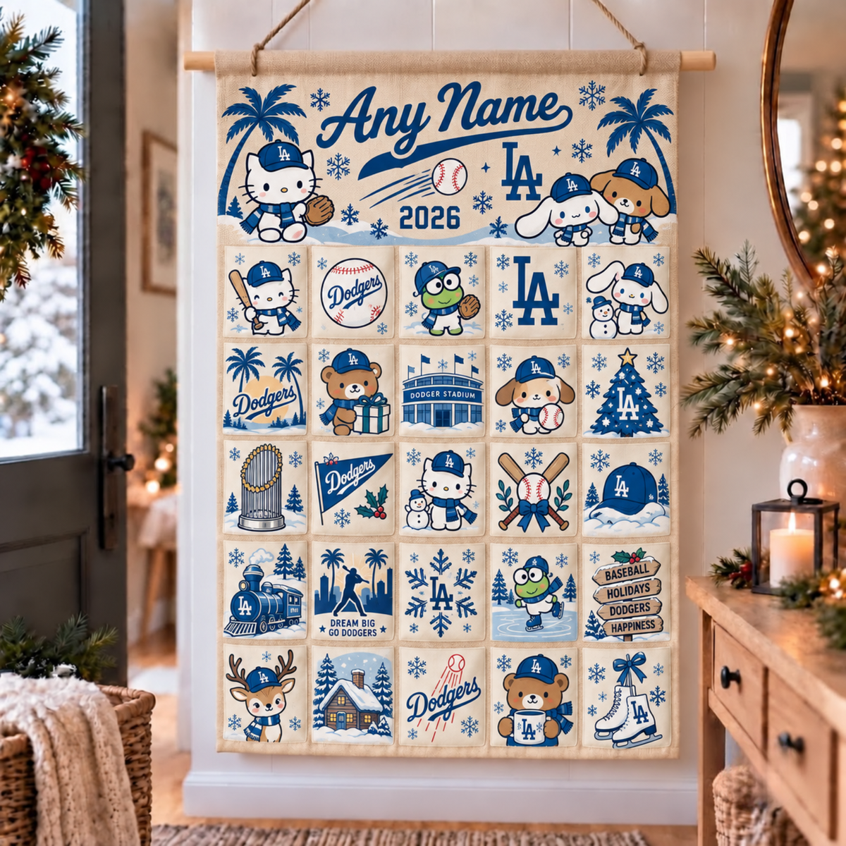 LAD Christmas x Santori Friends Custom Wall Advent Calendar - Printed