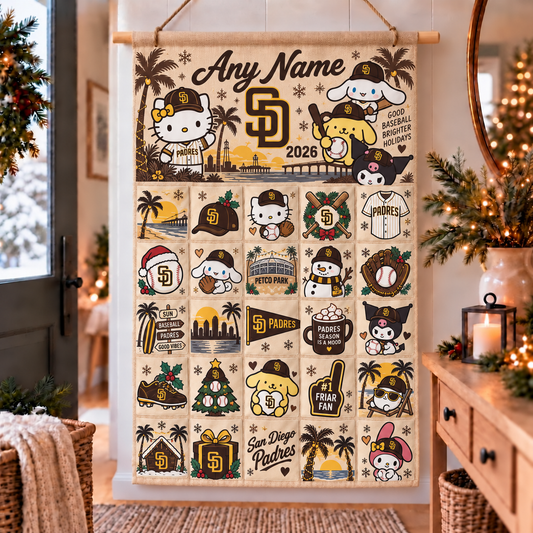 SD Christmas x Santorini Friends Custom Wall Advent Calendar - Printed