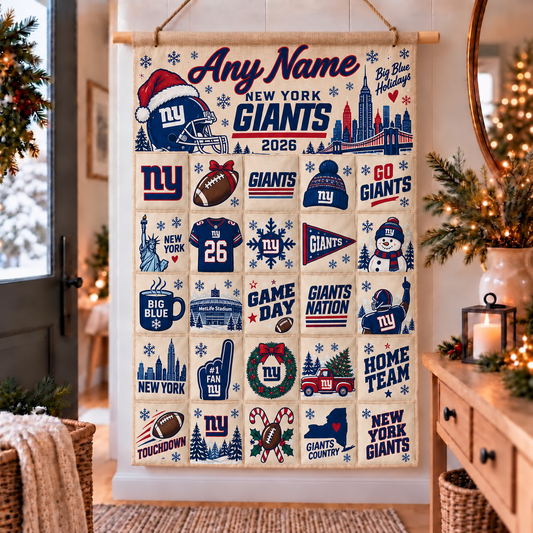 NYG Christmas Custom Wall Advent Calendar - Printed V2