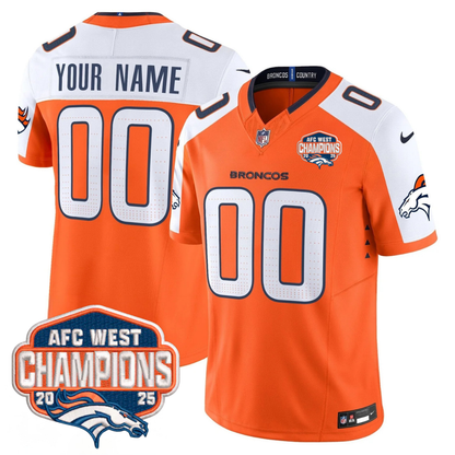 DEN AFC West Champions Patch Vapor Limited Jersey V2 - All Stitched