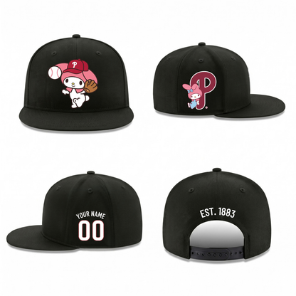 PHI x Pink Sanrio Friends Personalized Snapback Cap - Printed