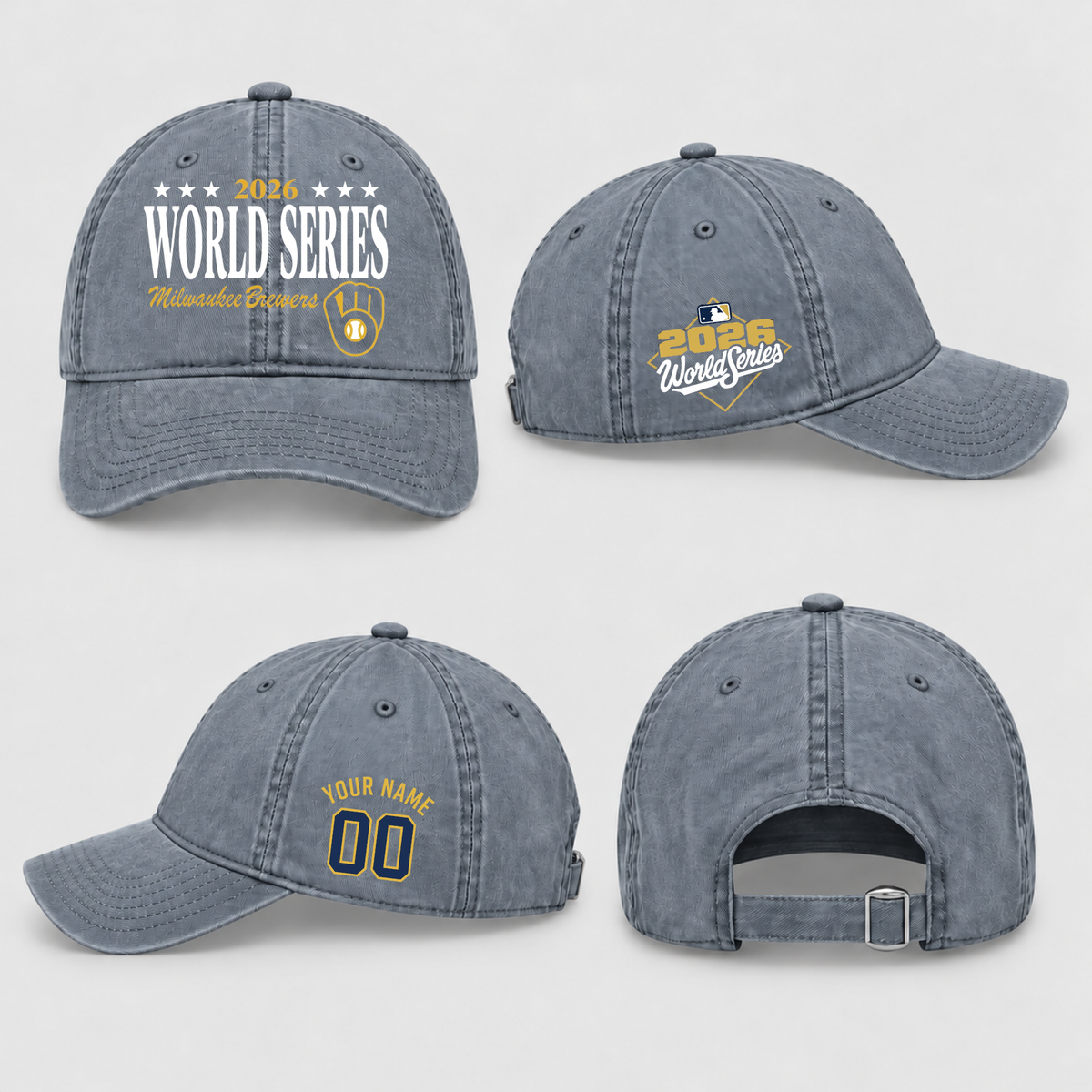 MIL National League Champions Personalized Wash Hat - Printed V2