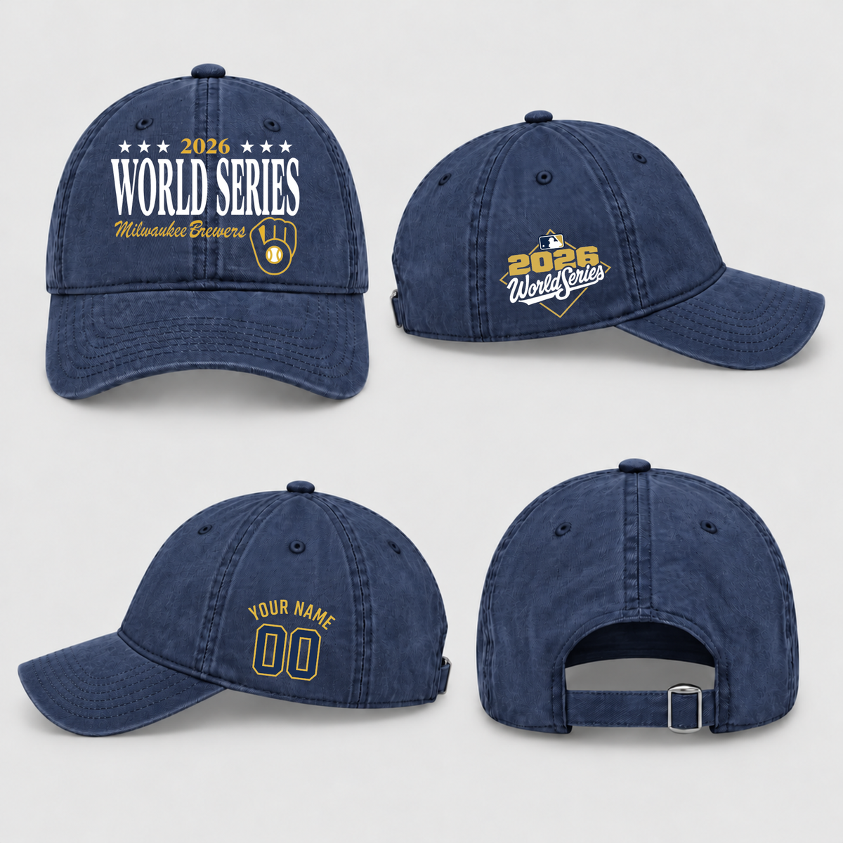 MIL National League Champions Personalized Wash Hat - Printed V2