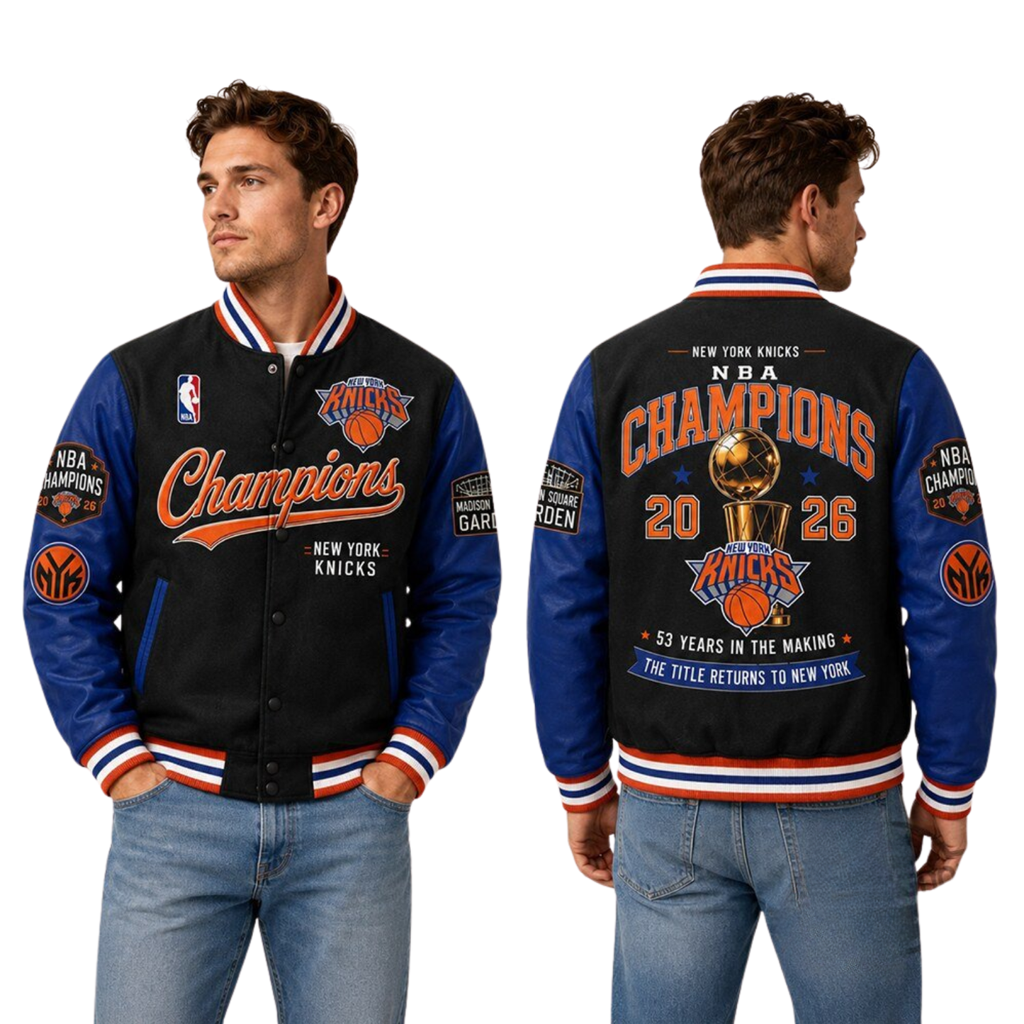 NYK 2026 NBA Finals Champions Limited Edition Varsity Jacket - Printed
