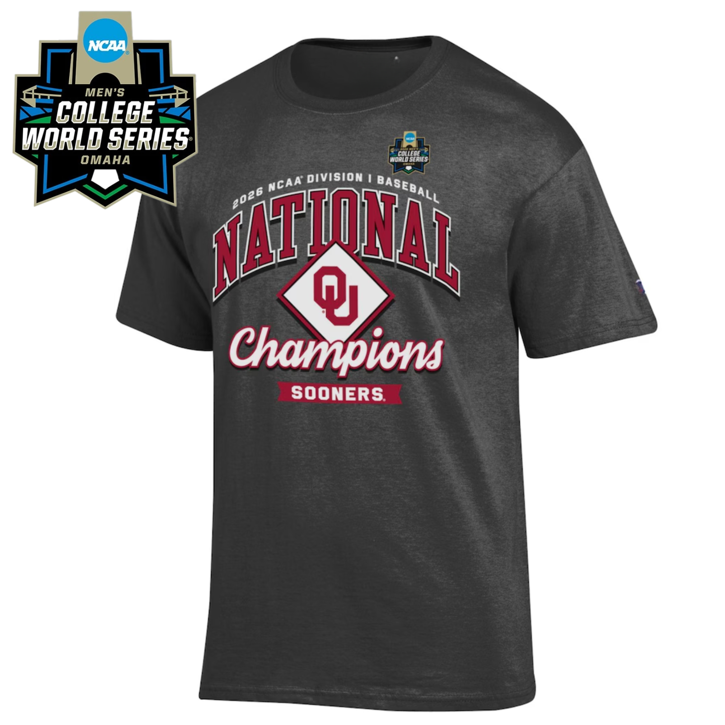 Oklahoma Sooners 2026 NCAA Men’s Baseball National Champions One Side T-Shirt V4