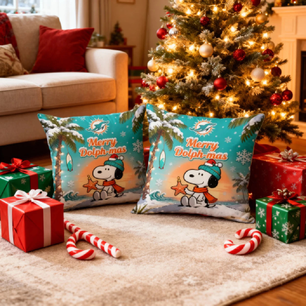MD x SNP | Premium Christmas Fleece Blanket & Throw Pillow