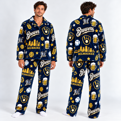 MIL Brew City Flannel Pajama Set - Printed