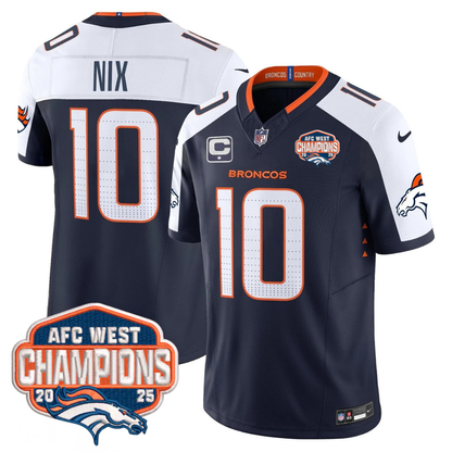 DEN AFC West Champions Patch Vapor Limited Jersey V2 - All Stitched