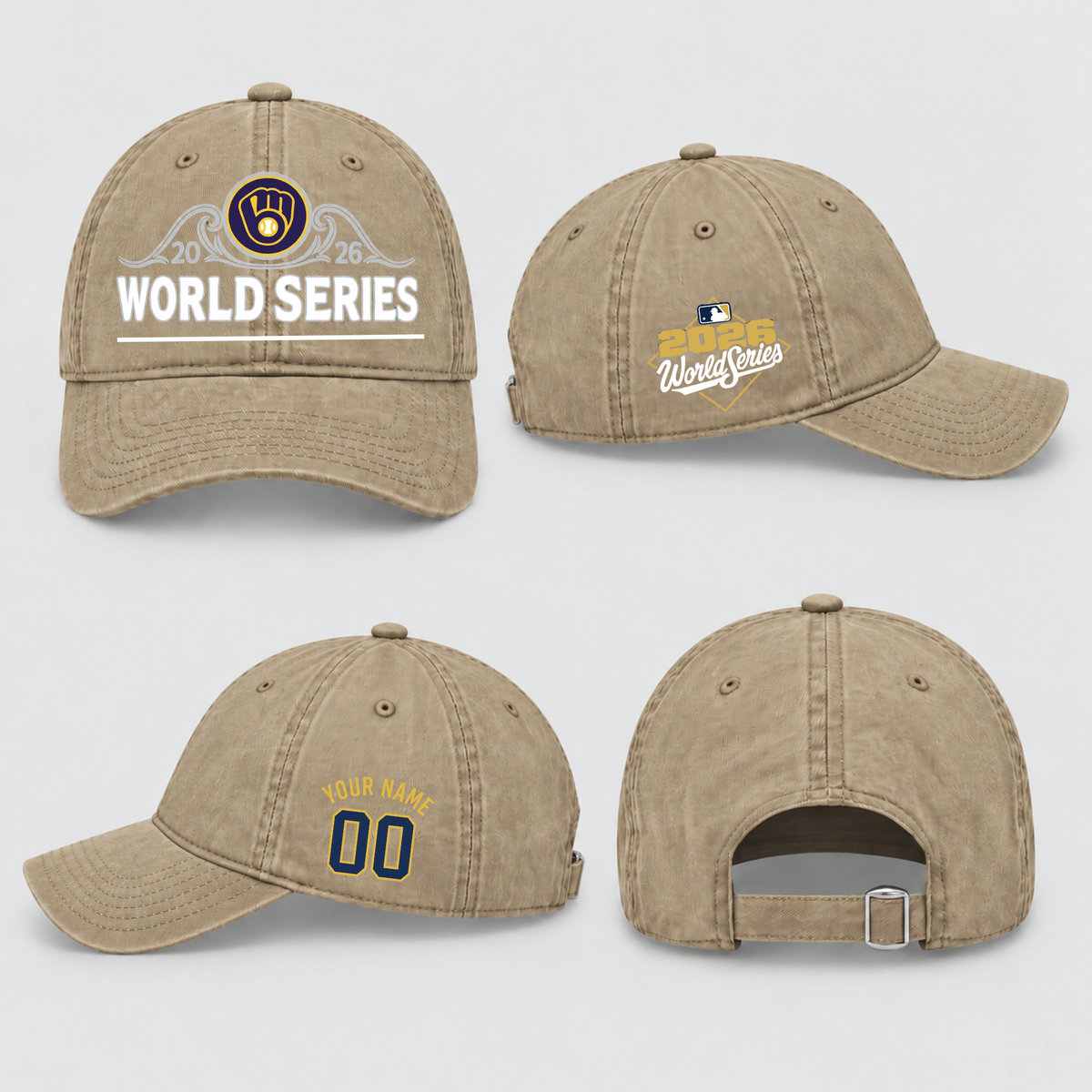 MIL National League Champions Personalized Wash Hat - Printed V1