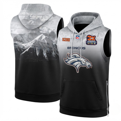 DEN Mile High Edition Sleeveless Hoodie Tank Top - Printed