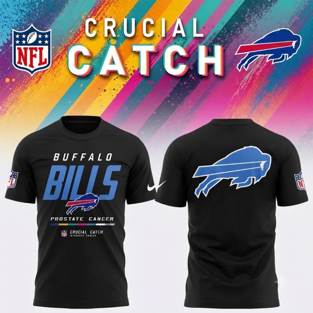 BUF 2026 Crucial Catch Intercept Cancer Graphic T Shirt - Printed