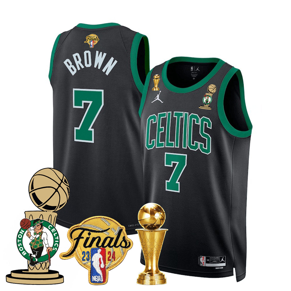 Celtics 2023-24 World Champions Jersey - All Stitched