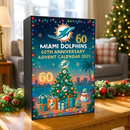 Miami Dolphins 60th Anniversary Advent Calendar 2025 🎁 24 Gifts Inside!