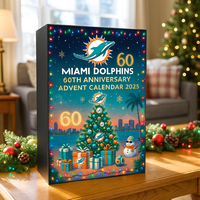 Miami Dolphins 60th Anniversary Advent Calendar 2025 🎁 24 Gifts Inside!