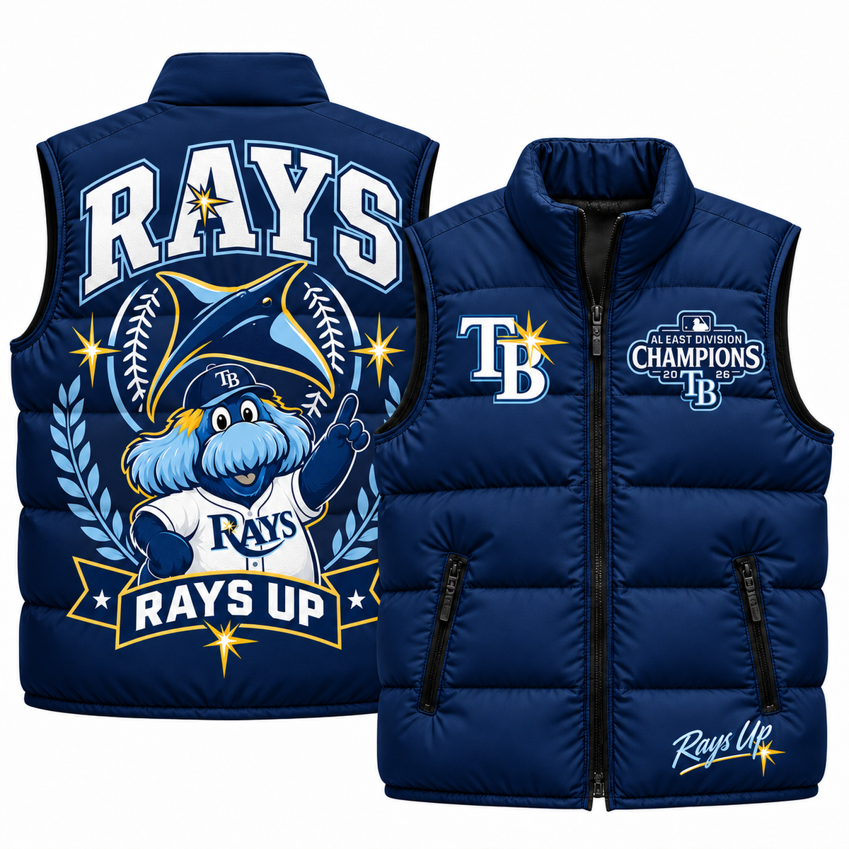 TB "Rays Up" Puffer Vest - Printed