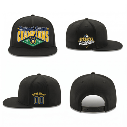 MIL National League Champions Personalized Snapback Cap - Printed