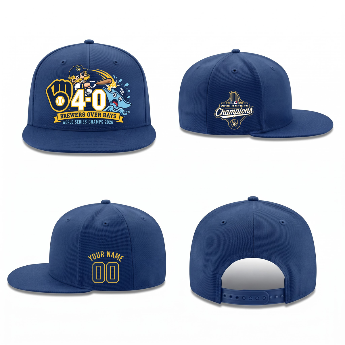 MIL 2026 World Series Champions Personalized Snapback Cap - Printed V2