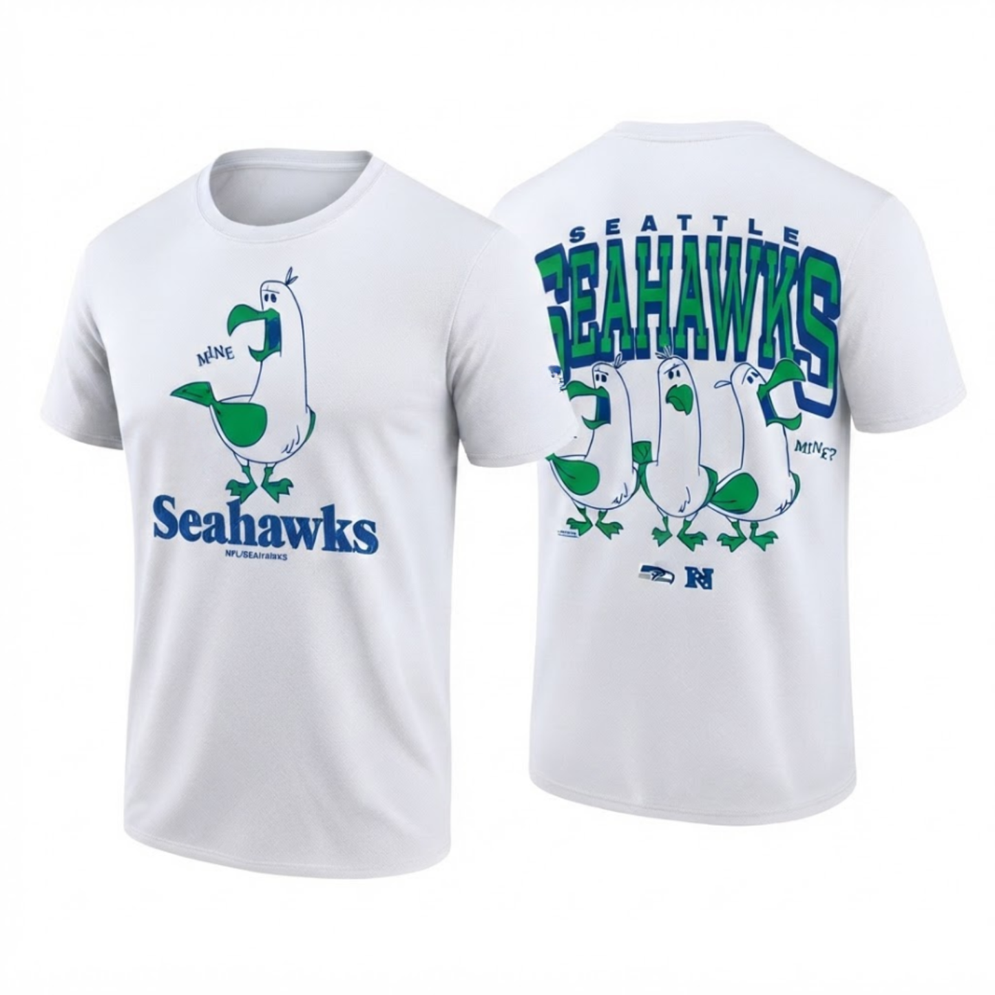 SEA Seagulls Two Sides Printed T-Shirt