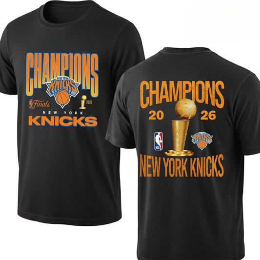 NYK 2026 Basketball Champions Two Sides Printed T-Shirt