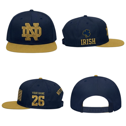 Notre Dame Fighting Irish 2026 Shamrock Series Custom Snapback Cap - Printed