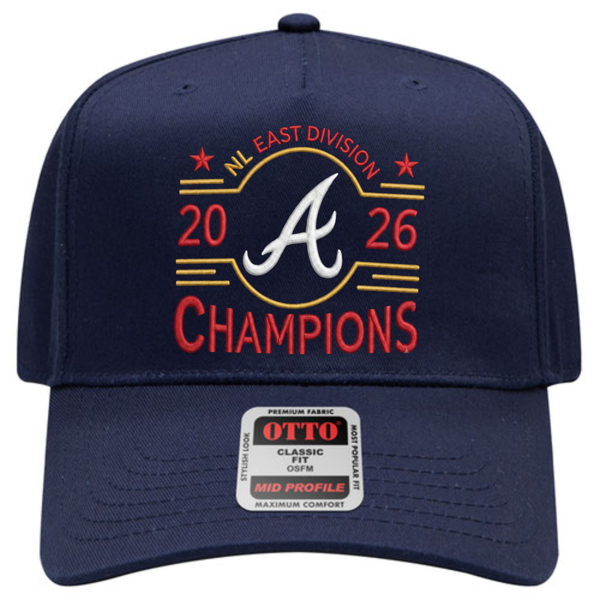 ATL 2026 NL East Division Champions Baseball Cap - Embroidered