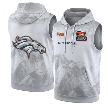 DEN Mile High Edition Sleeveless Hoodie Tank Top - Printed
