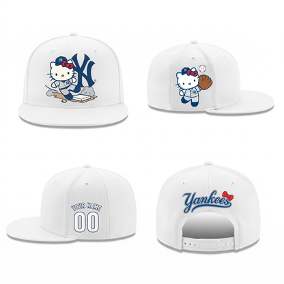 NYY x Meow KT Personalized Snapback Cap - Printed