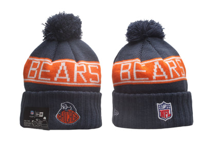 Football Rivalries Cuffed Knit Hat with Pom - Embroidered Patch
