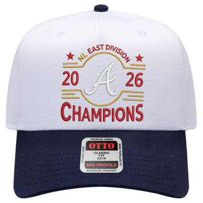 ATL 2026 NL East Division Champions Baseball Cap - Embroidered