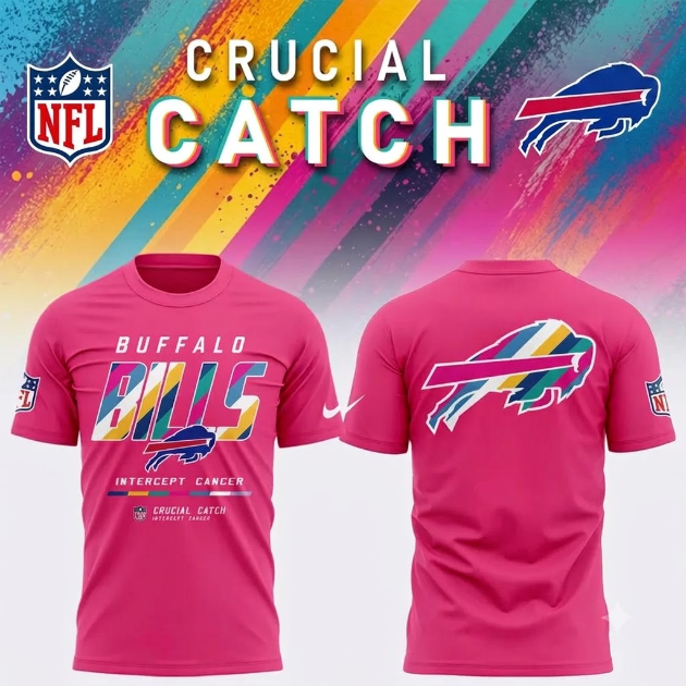 BUF 2026 Crucial Catch Intercept Cancer Graphic T Shirt - Printed