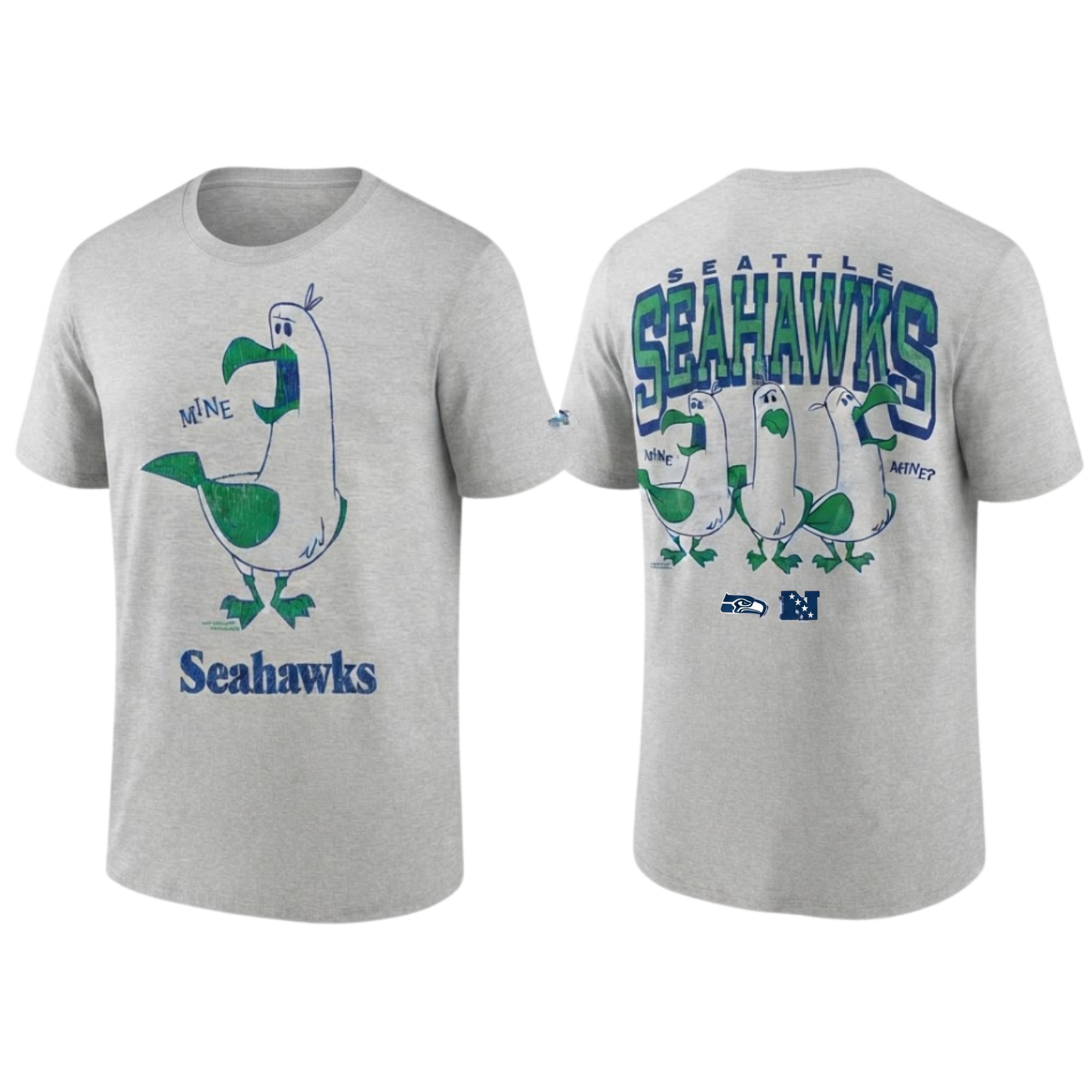 SEA Seagulls Two Sides Printed T-Shirt