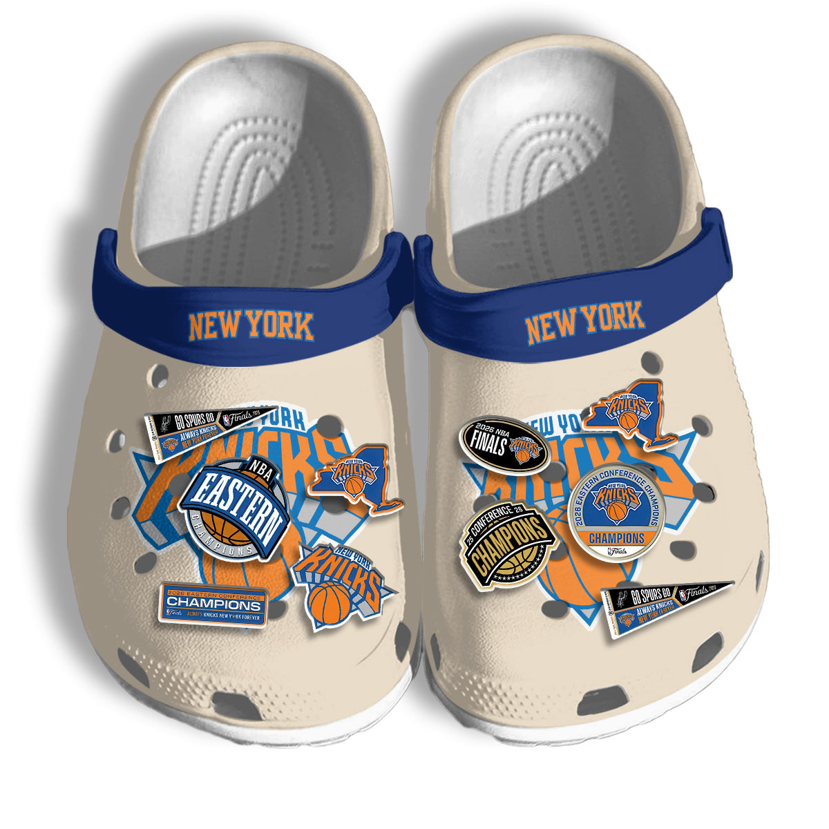 NYK 2026 NBA Finals Clogs Cream - Charms Gift Set