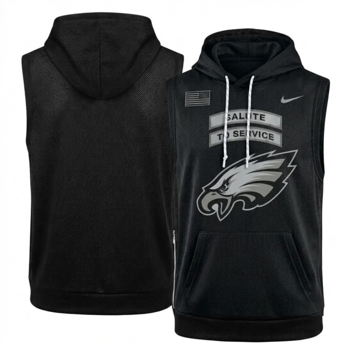 PHI Salute to Service Sleeveless Hoodie Tank Top - Printed