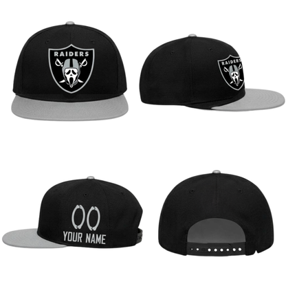 Las Vegas Raiders x Ghost Face Custom Snapback Cap - Printed