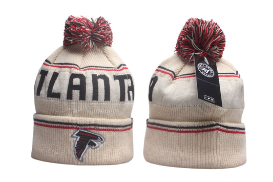 ATL Cuffed Knit Hat with Pom - Embroidered Patch